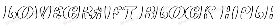 Lovecraft Block HPLHS字体转换